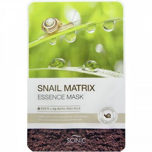 Тканевая маска с муцином улитки SnailMatrix Essence mask от Scinic 