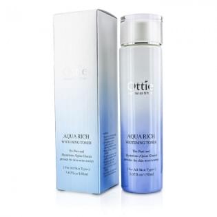 Увлажняющий и отбеливающий тонер Ottie Aqua Rich Whitening Toner