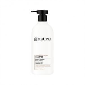 Шампунь восстанавливающий с кератином Floland Premium Silk Keratin Shampoo, 530 мл.
