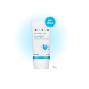 Водостойкий солнцезащитный крем SPF50 PA+++ A'PIEU Pure Block Natural Waterproof Sun Cream