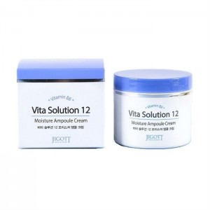Крем для лица увлажняющий JIGOTT Vita Solution 12 Moisture Ampoule Cream, 100 мл