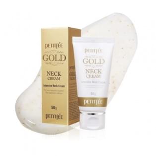 Крем для шеи антивозрастной с частицами золота PETITFEE GOLD INTENSIVE NECK CREAM