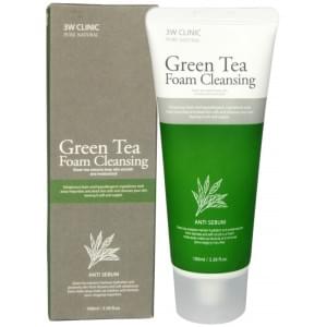 Пенка для умывания с зеленым чаем 3W CLINIC Green Tea Foam Cleansing
