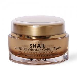 Крем для лица коллагеновый с экстрактом улитки Dermal Snail Nutrition Wrinkle Care Cream