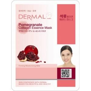 Маска для лица тканевая с гранатом и коллагеном - смягчающая Dermal Pomegranate Collagen Essence Mask, 23 гр