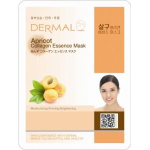 Маска для лица тканевая с абрикосом и коллагеном - осветляющая Dermal Apricot Collagen Essence Mask