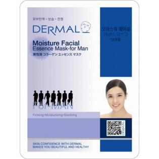 Маска для лица тканевая с коллагеном для мужчин - DERMAL MOISTURE FACIAL MASK FOR MEN