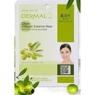 Маска для лица тканевая с оливой и коллагеном - увлажнение Dermal Olive Collagen Essence Mask