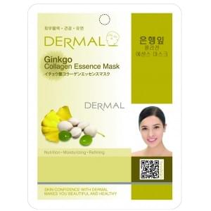 Маска для лица тканевая с экстрактом листьев гинко и коллагеном Dermal Ginkgo Collagen Essence Mask