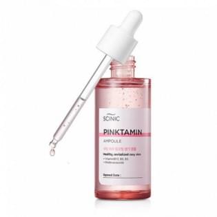 Высококонцентрированая розовая ампула Scinic Pinktamin Ampoule, 150 мл.