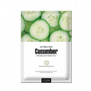 Тканевая маска с огурцом COS.W My Real Skin Cucumber Facial Mask