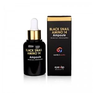 Сыворотка для лица ампульная с аминокислотами EYENLIP BLACK SNAIL AMINO 14 AMPOULE, 30 мл.