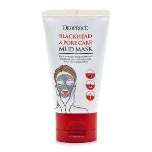 Грязевая маска сужающая поры против черных точек Deoproce Blackhead & Pore Care Mud Mask