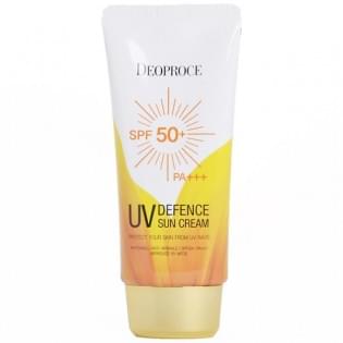 Легкий увлажняющий солнцезащитный крем DEOPROCE UV DEFENCE SUN PROTECTOR SPF50+/PA+++, 70 мл.