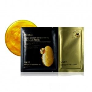Альгинатная маска с золотом и шелкопрядом JMSolution Golden Cocoon Home Esthetic Modeling