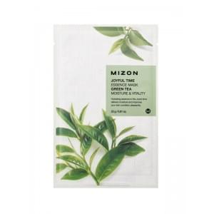 Маска для лица тканевая c зеленым чаем MIZON Joyful Time essence mask GREEN TEA