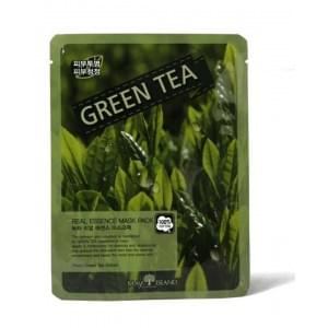 Маска тканевая для лица с зелёным чаем May Island Real essence Mask Pack Green Tea