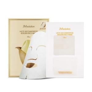 Выравнивающая тон лица тканевая маска JMsolution Lacto Saccharomyces Golden Rice Mask 