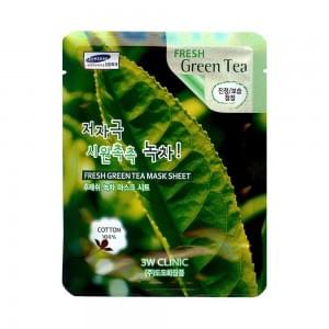 Тканевая маска с зеленым чаем 3W Clinic Fresh Mask Sheet (23 мл) Green Tea