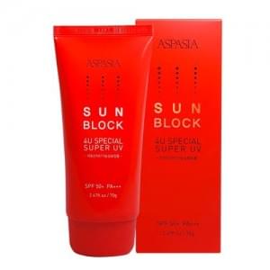 Легкий увлажняющий солнцезащитный крем для зрелой кожи Aspasia 4U Special Super UV Sun Block SPF50+