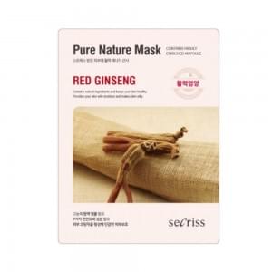 Маска для лица тканевая с красным женьшем Anskin Secriss Pure Nature Mask Pack- Red ginseng