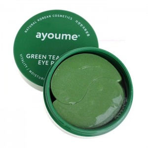 Патчи для глаз от отечности с экстрактом зеленого чая и алоэ AYOUME GREEN TEA+ALOE EYE PATCH, 60 шт.