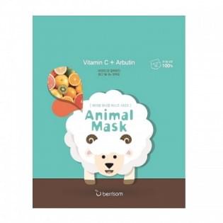 Маска тканевая с витамином С и арбутином Berrisom Animal mask series - Sheep