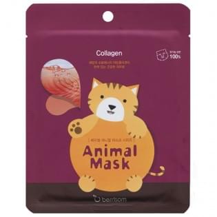 Маска тканевая с морским коллагеном Berrisom Animal mask series - Cat