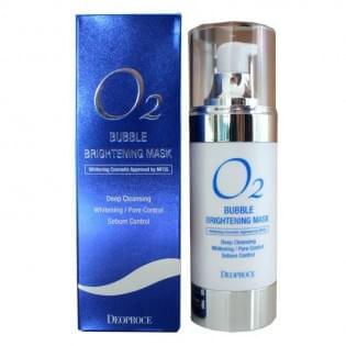 Маска кислородная для лица осветляющая DEOPROCE O2 BUBBLE BRIGHTENING MASK