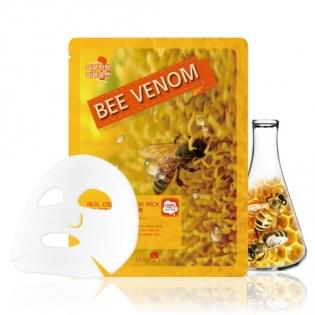 Маска для лица тканевая с пчелиным ядом MAY ISLAND Real Essence Bee Venom Mask Pack