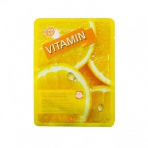 Маска для лица тканевая с витамином С MAY ISLAND Real Essence Vitamin Mask Pack
