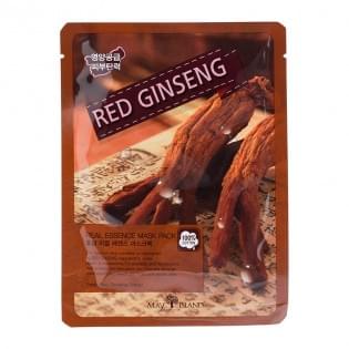 Маска для лица тканевая с красным женьшенем MAY ISLAND Real Essence Red Ginseng Mask Pack