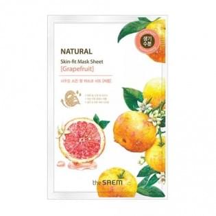 Маска тканевая грейпфрут The SAEM Natural Skin Fit Mask Sheet [Grapefruit]