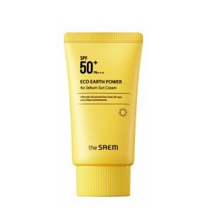 Крем солнцезащитный для жирной кожи лица SPF50 Eco Earth Power No Sebum Sun Cream (N2)