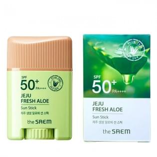 Стик солнцезащитный с экстрактом алоэ The Saem Jeju Fresh Aloe Sun Gel spf 50+, 16 гр.