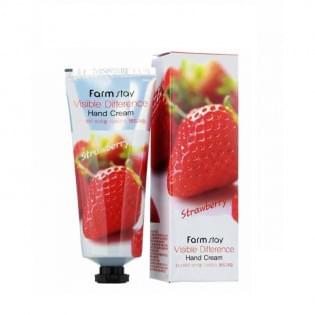 Крем для рук с экстрактом клубники Farm stay visible differerce hand cream strawberry