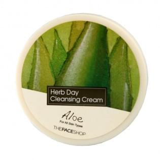 Мягкий очищающий крем с алоэ The Face Shop Herbday Cleansing Cream Aloe