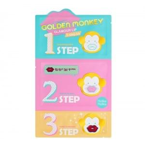 Набор средств для ухода за губами Holika Holika Golden Monkey Glamour Lip 3-Step Kit