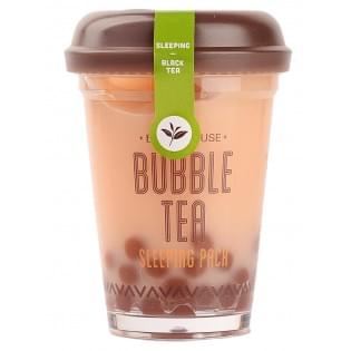 Маска ночная для лица с экстрактом черного чая Etude House Bubble Tea Sleeping Pack Black Tea