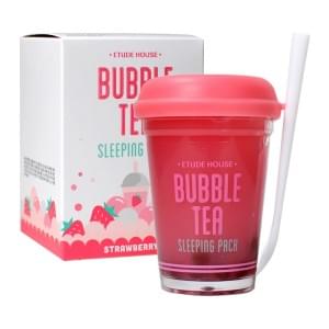 Маска ночная для лица с экстрактом клубники ETUDE HOUSE Bubble Tea Sleeping Pack Strawberry