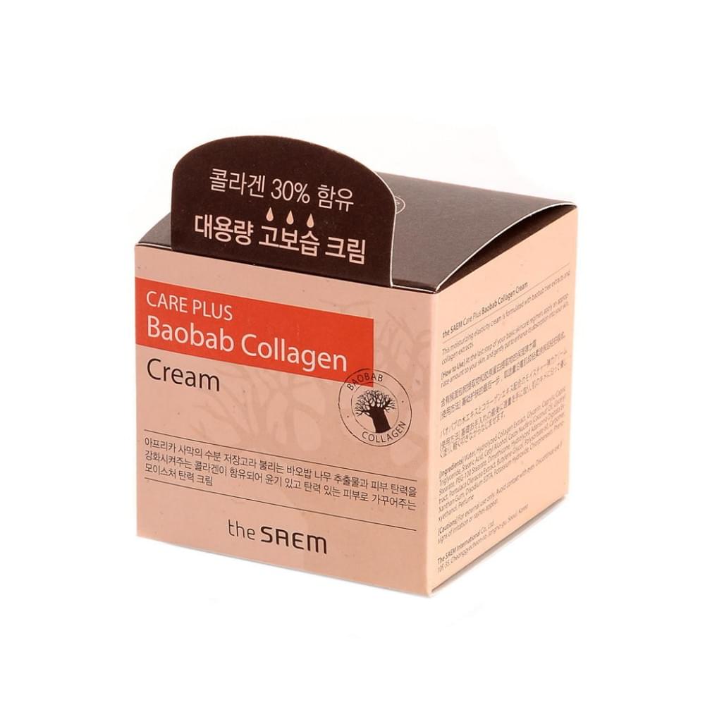 The saem care plus. См Care Plus крем коллагеновый баобаб Care Plus Baobab Collagen Cream 100мл. The Saem / крем коллагеновый баобаб Care Plus Baobab Collagen Cream 100 мл.. The Saem Care Plus Baobab Collagen Cream крем коллагеновый для лица с баобабом. The Saem Baobab Collagen Cream коллагеновый крем.