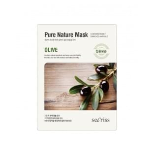 Маска для лица тканевая с оливой Anskin Secriss Pure Nature Mask Pack-Olive