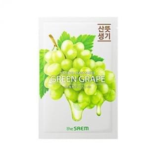 Маска тканевая с экстрактом винограда The Saem Natural Green Grape Mask Sheet (NEW)